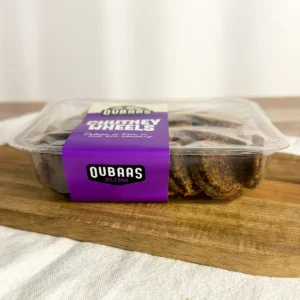 Oubaas prepacked chutney wheels 200g side view